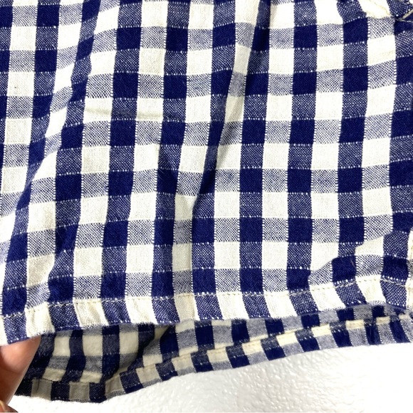 Lucky Brand Shorts Dispatcher Gingham 29 Navy Cotton Linen - Picture 7 of 16